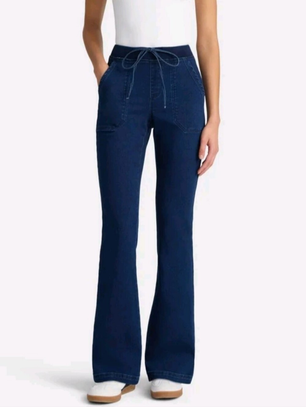 No Boundaries Women's Size XXS (00) Ribbed Waist Bootcut Pants Pull-On Mid Rise